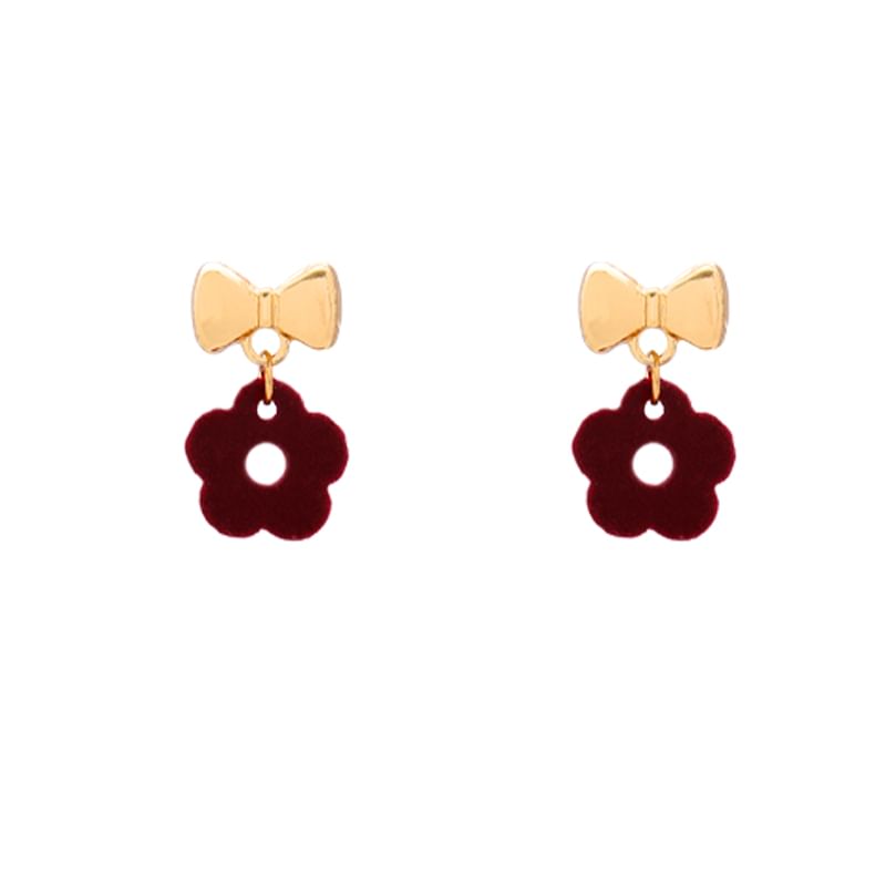 Earring Bow / Clip-On Drop Floral