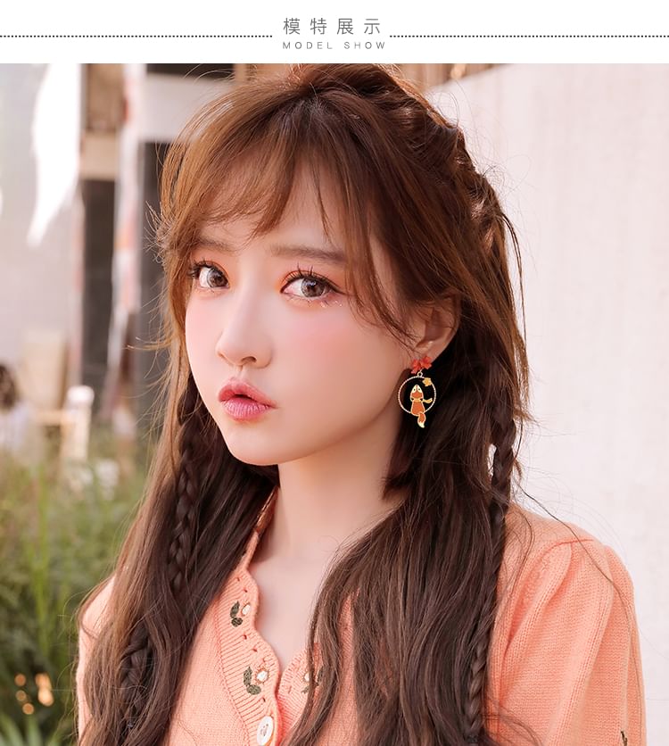 Earring On Hoop Fox / Clip