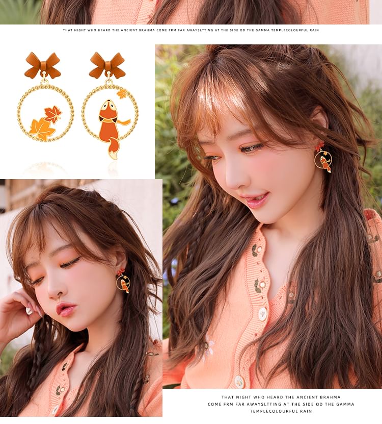 Earring On Hoop Fox / Clip