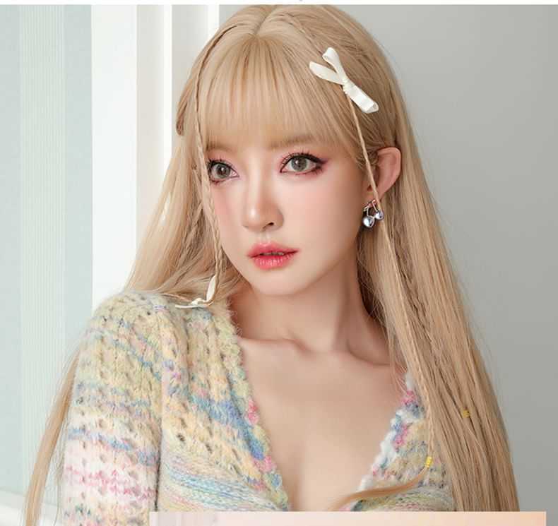 / Earring Heart Clip-On Cherry Stud