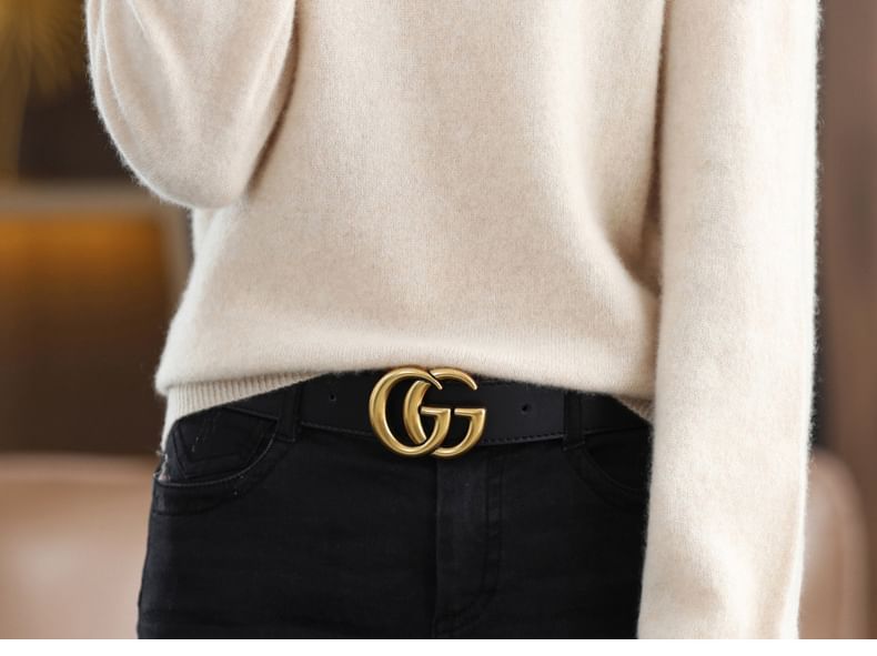 Mock Neck Plain Sweater