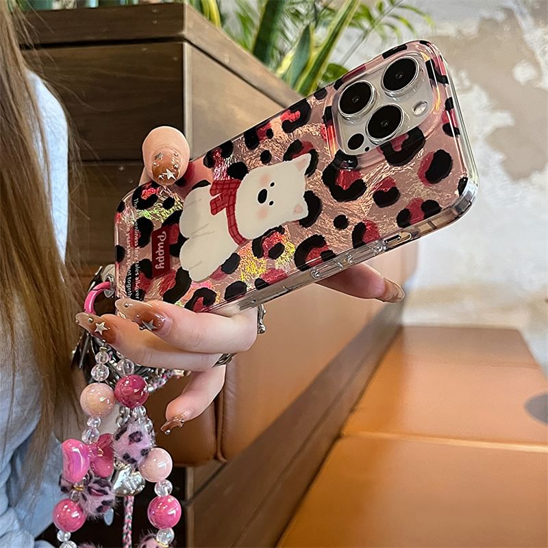 Strap Set Case Leopard Dog / Print Phone