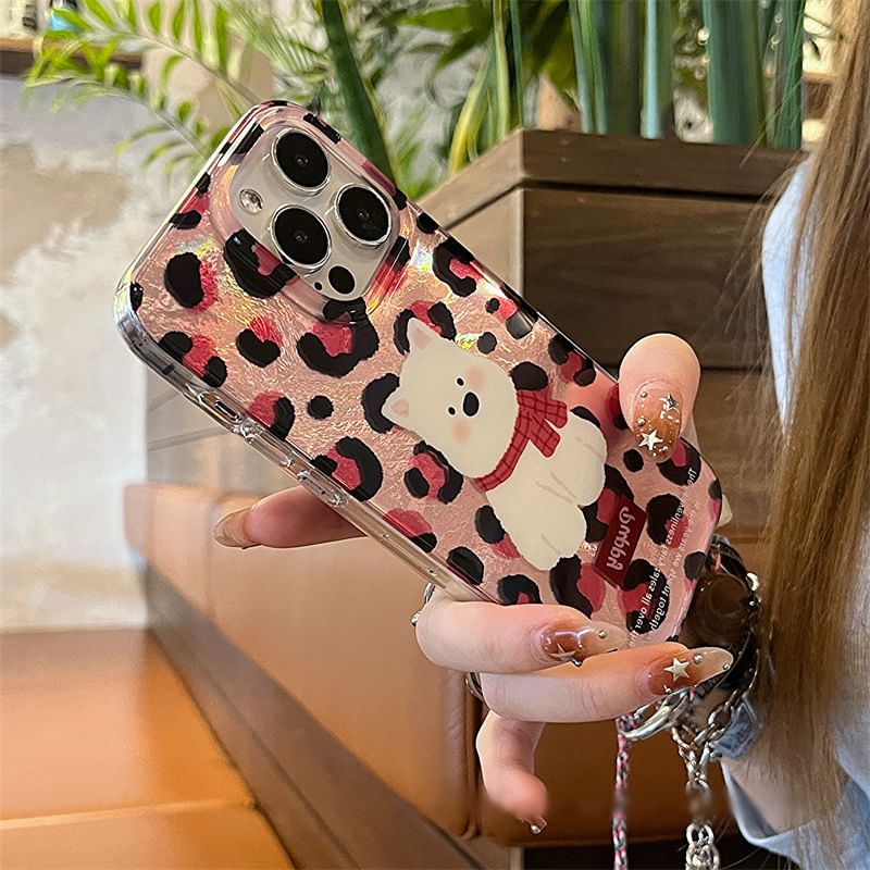 Strap Set Case Leopard Dog / Print Phone