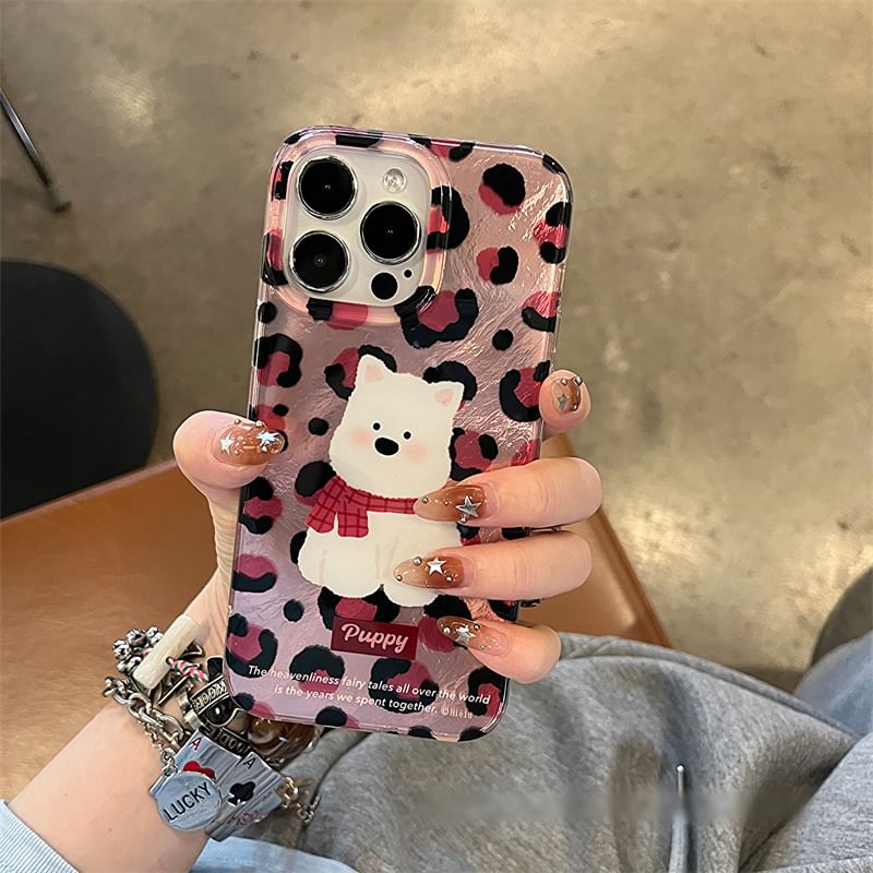 Strap Set Case Leopard Dog / Print Phone
