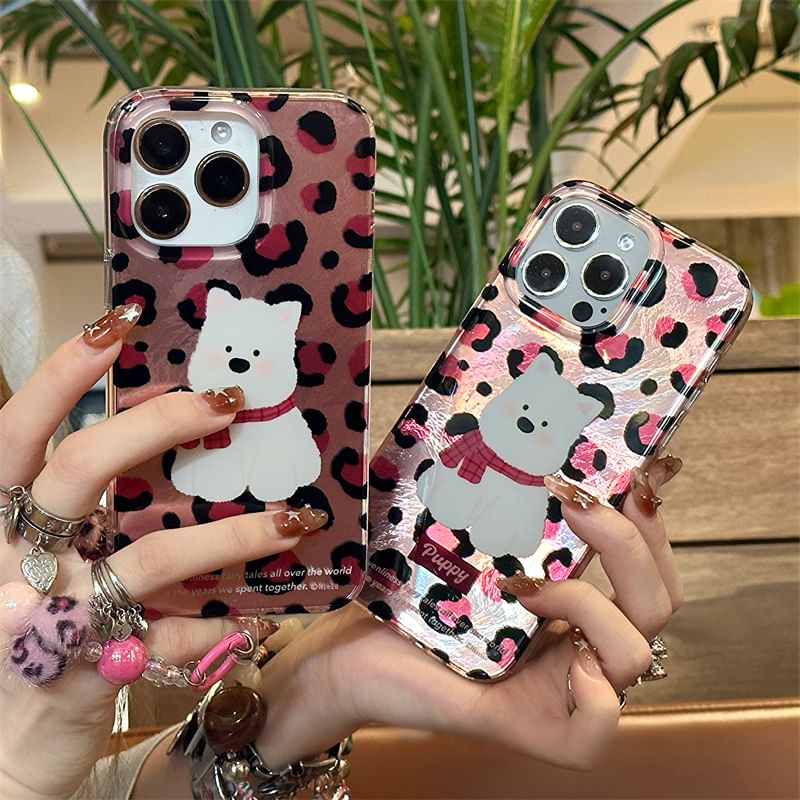 Strap Set Case Leopard Dog / Print Phone