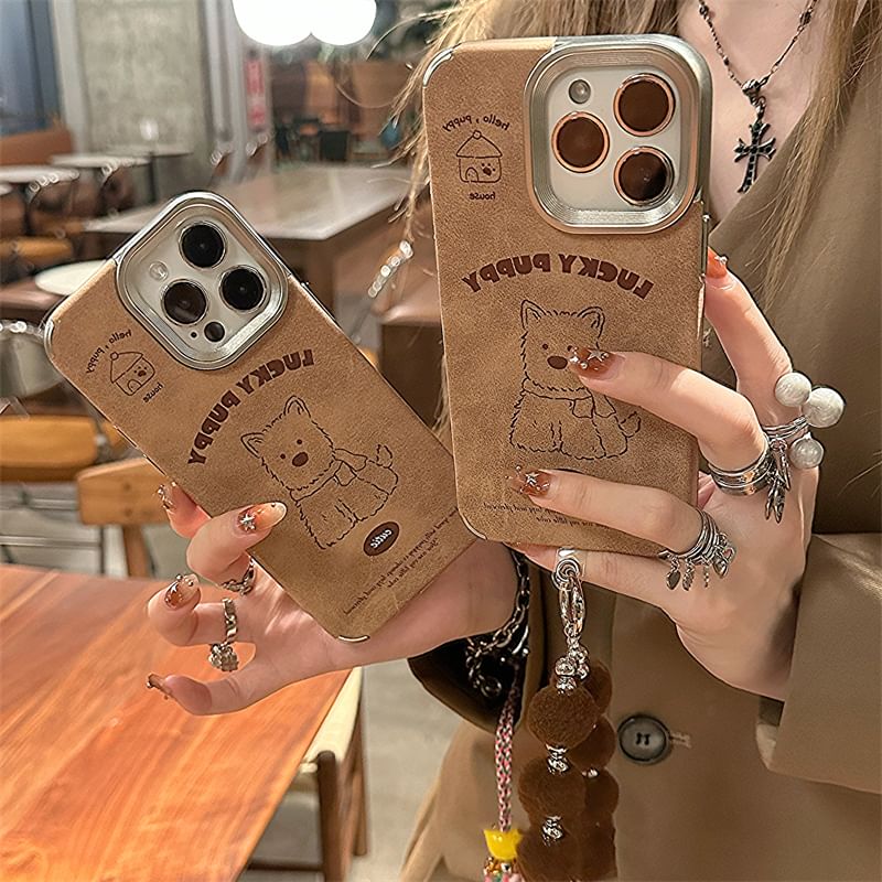 Case Phone / Set Pom Dog Strap