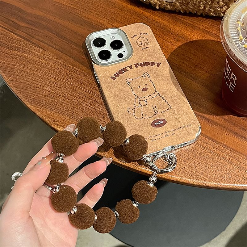 Case Phone / Set Pom Dog Strap