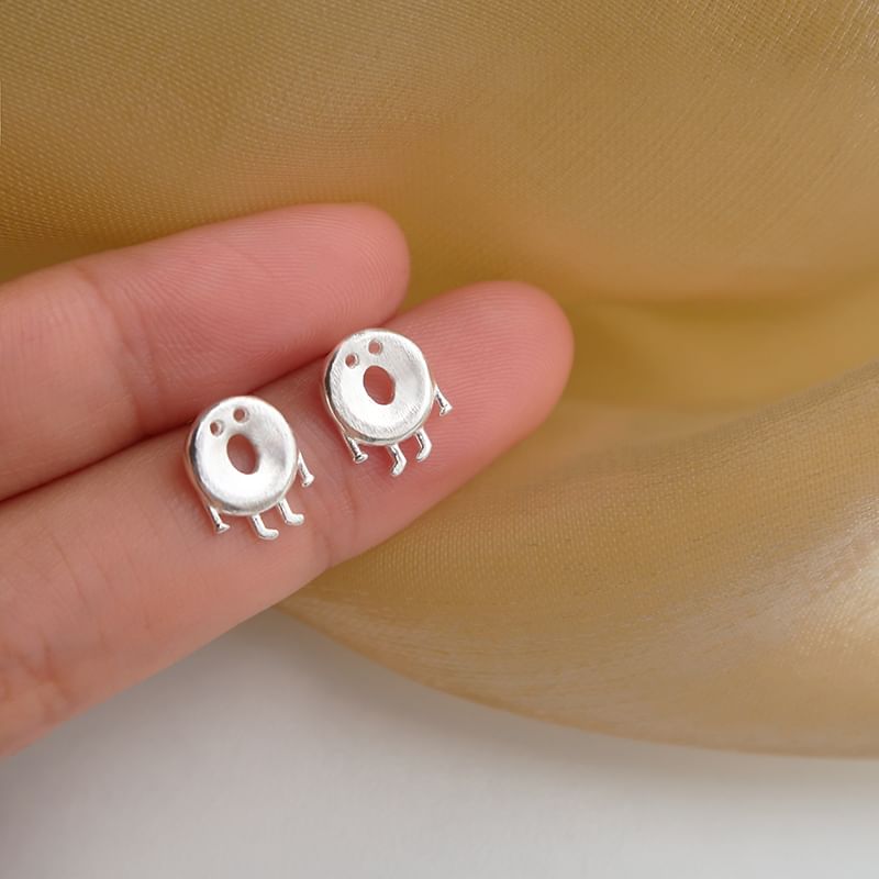 Cartoon 925 Sterling Stud Earring Silver