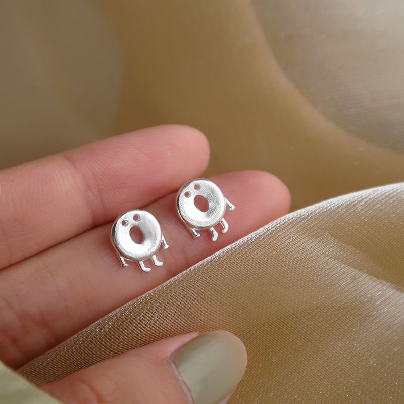 Cartoon 925 Sterling Stud Earring Silver