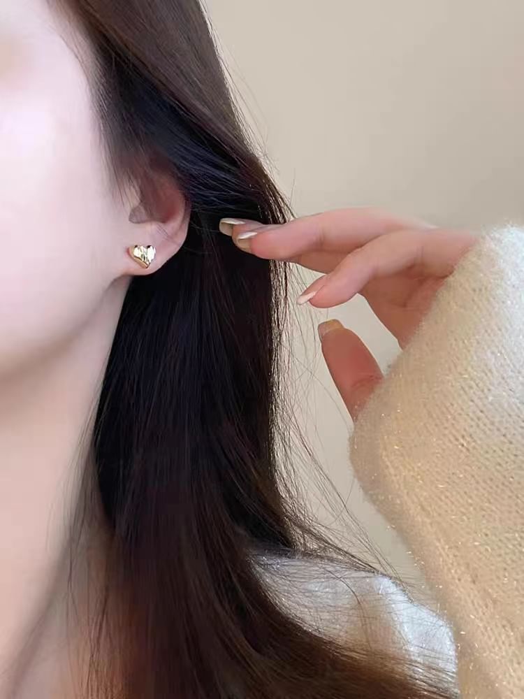 Heart 925 Stud Earring Sterling Silver