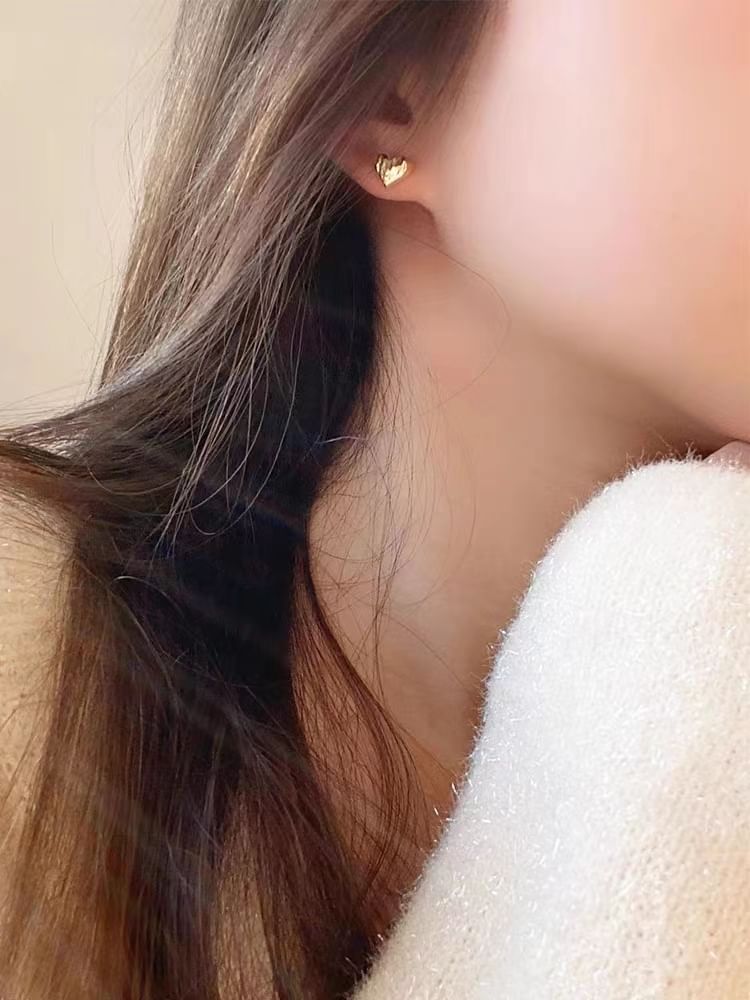 Heart 925 Stud Earring Sterling Silver