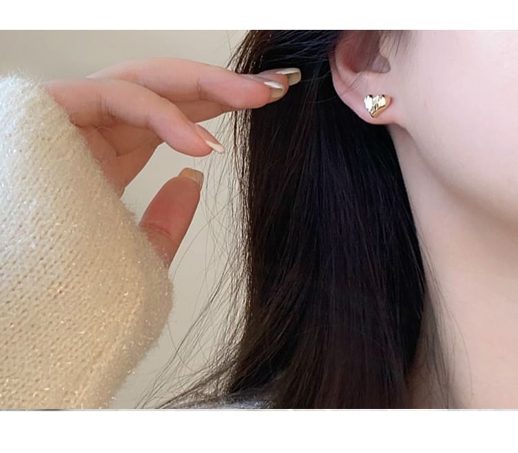 Heart 925 Stud Earring Sterling Silver