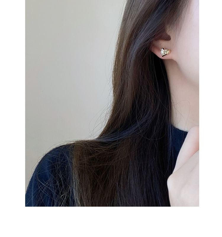 Heart 925 Stud Earring Sterling Silver