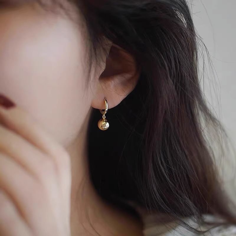 Huggie Sterling 925 Silver Ball Earring Drop