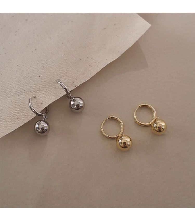 Huggie Sterling 925 Silver Ball Earring Drop