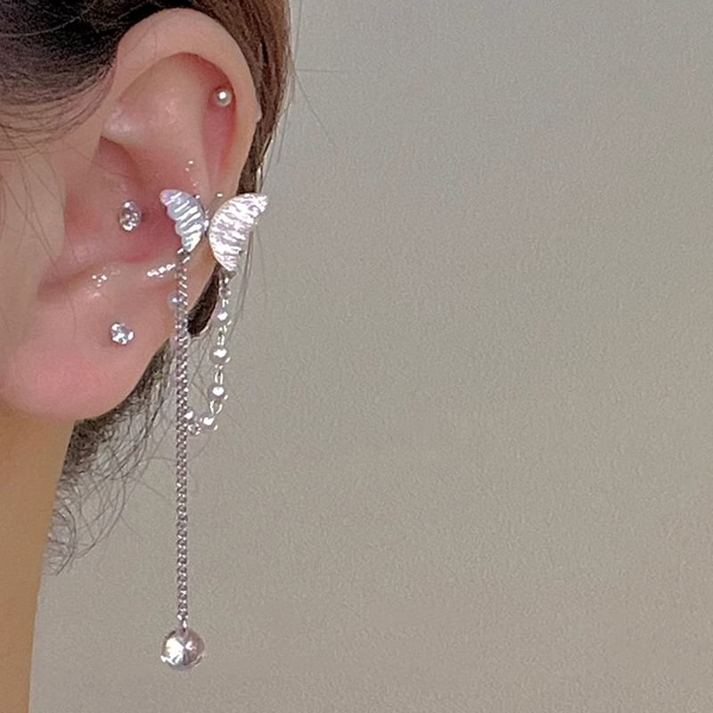 Ear Butterfly Pearl Cuff Faux