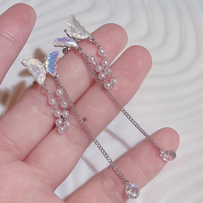 Ear Butterfly Pearl Cuff Faux