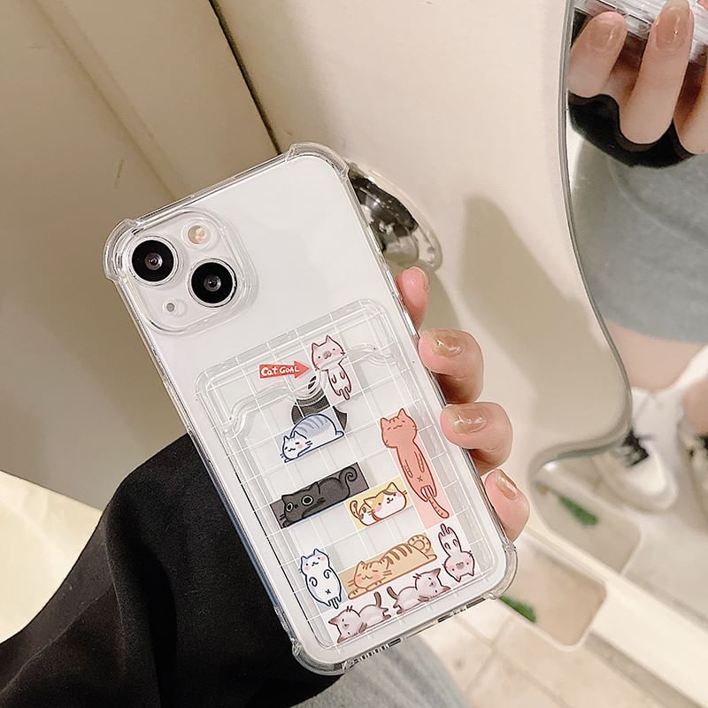 Cat Card Holder Phone Case