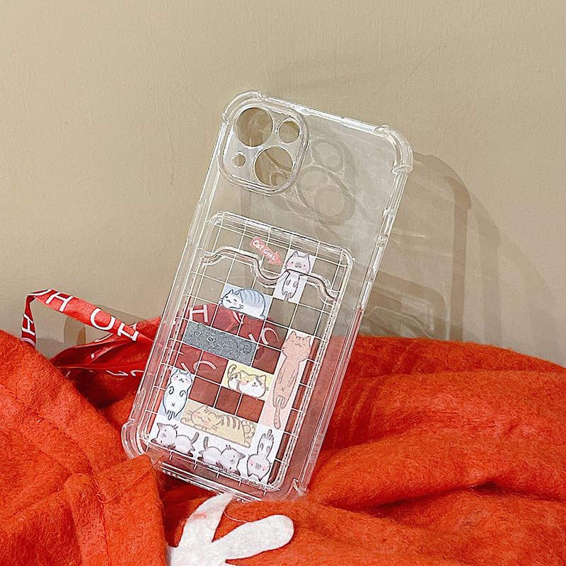 Cat Card Holder Phone Case