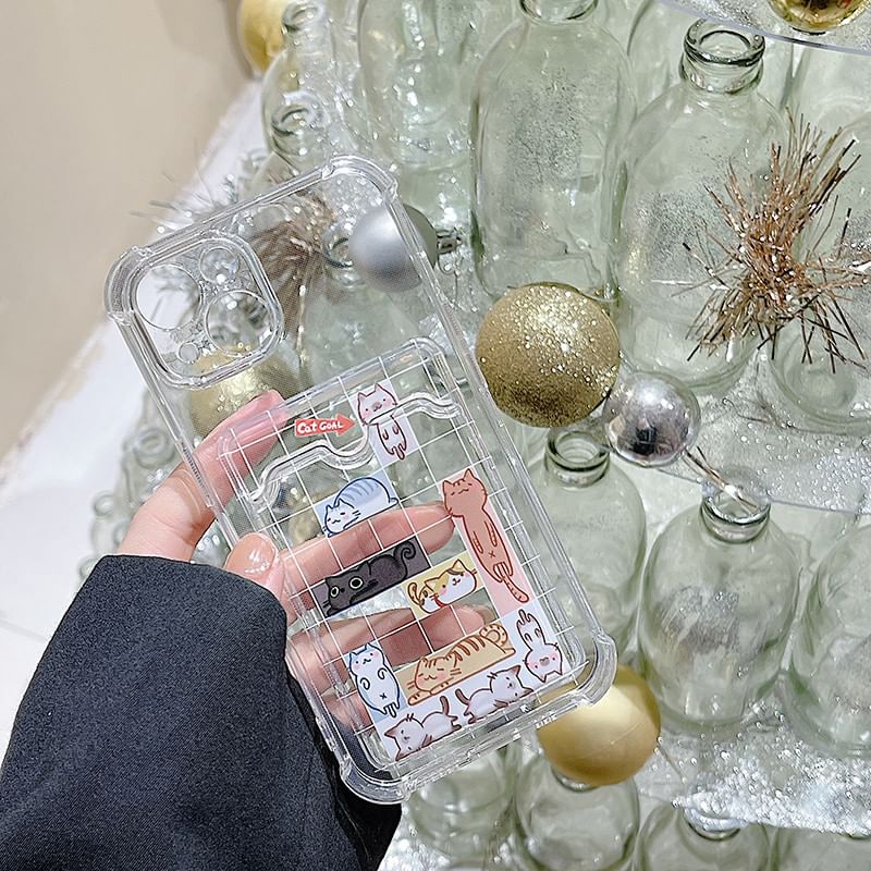 Cat Card Holder Phone Case