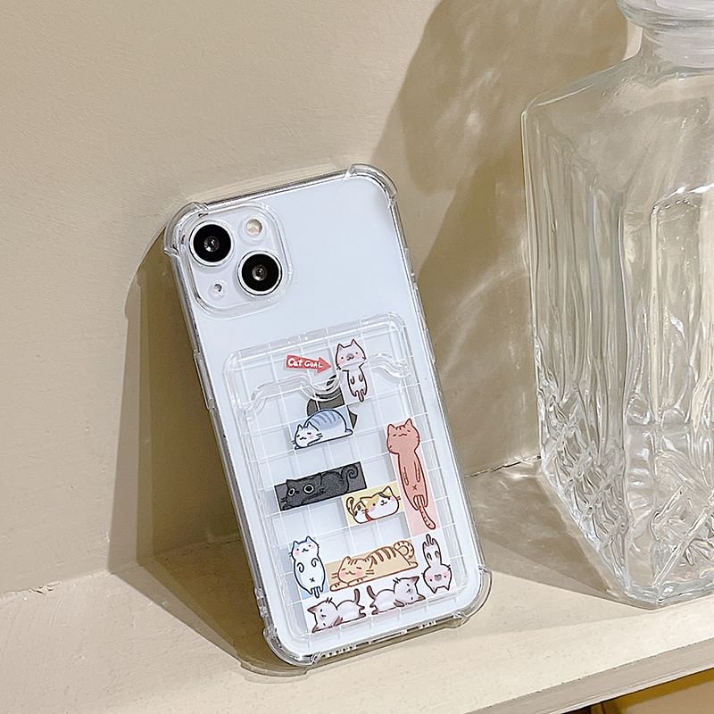 Cat Card Holder Phone Case