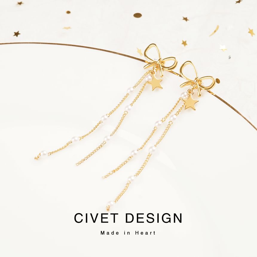 Earring Threader Star Drop / Bow