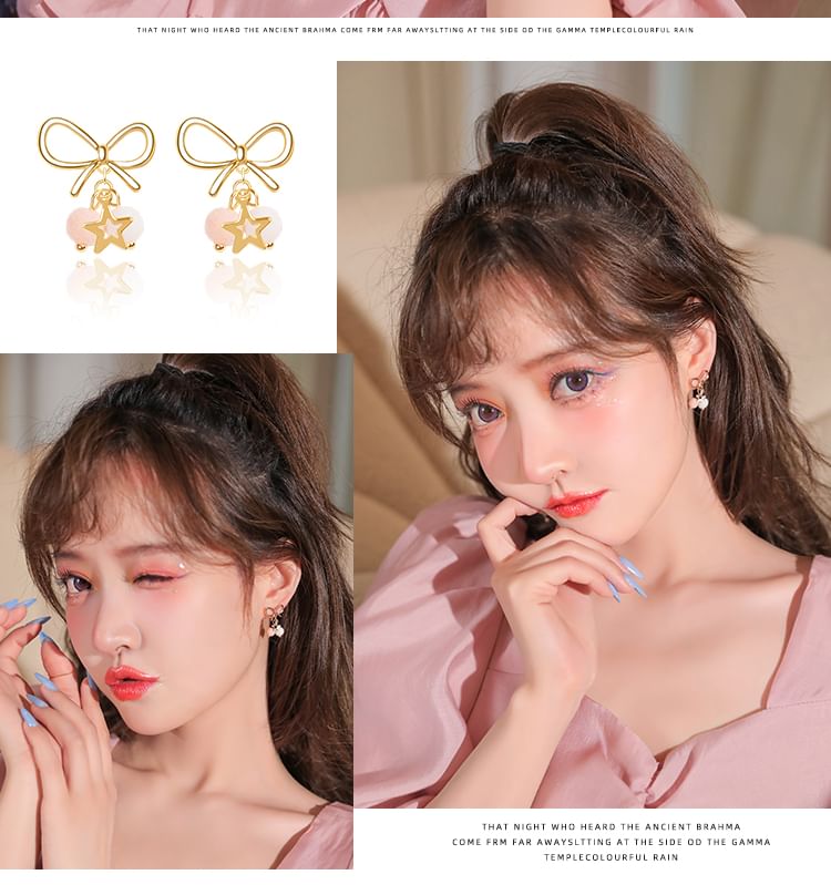 Earring Threader Star Drop / Bow