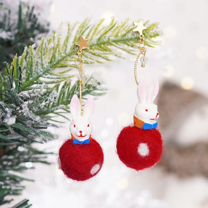 Rabbit Felt Earring Dangle