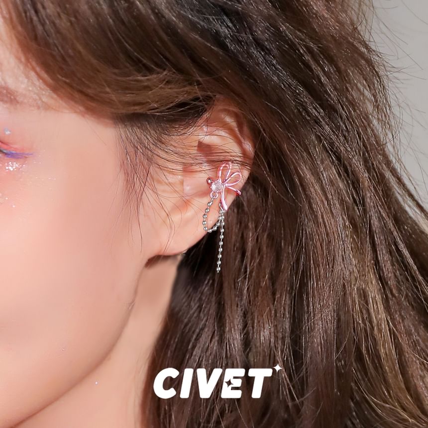 Alloy Earring Knot Dangle Rhinestone