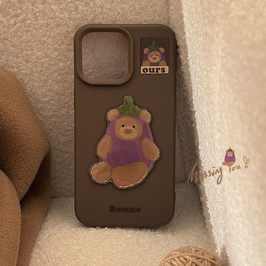 Eggplant Charm Set Pom / Phone Case