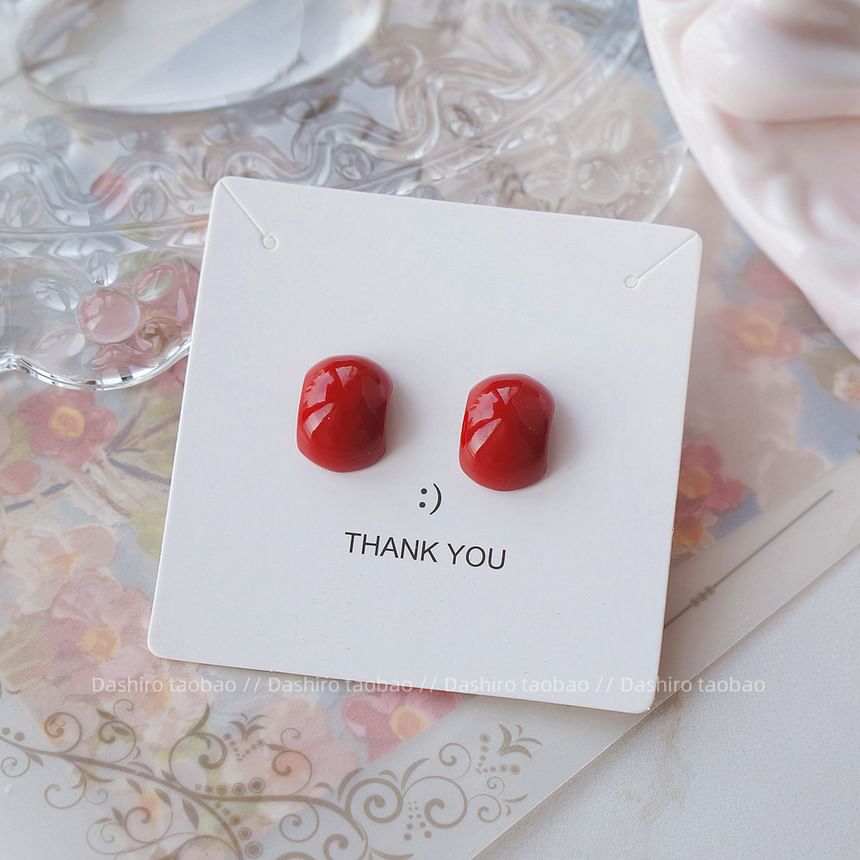 Bow Plain Stud Clip-On / Drop Ear Earring