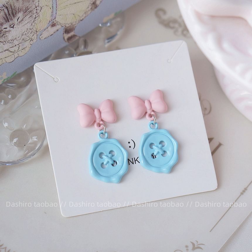Drop / Button Earring Bow Clip-On