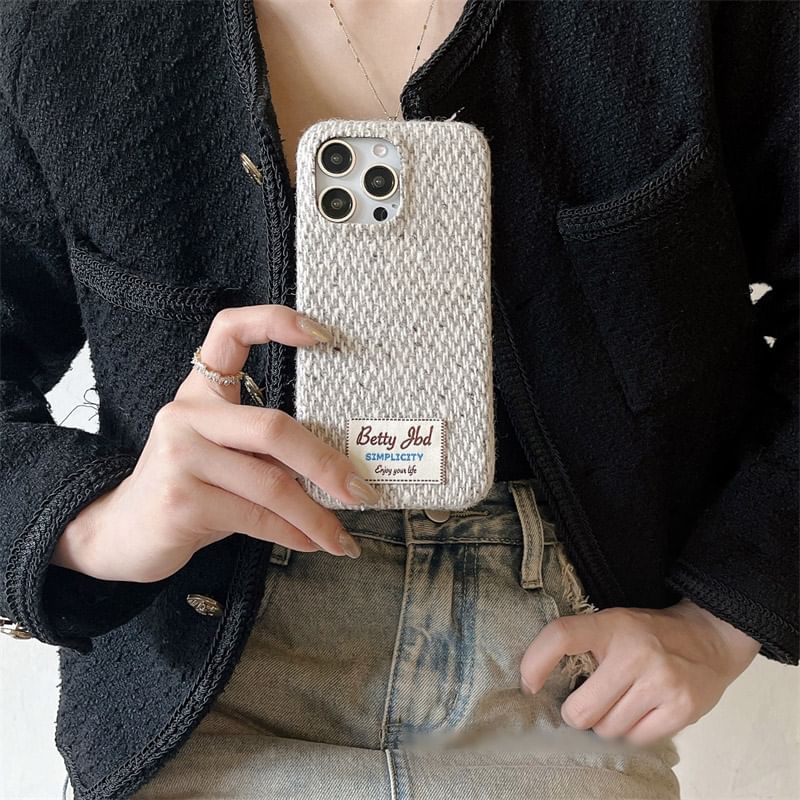 Phone Applique Case Melange Lettering