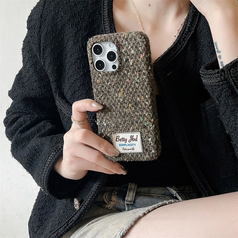 Phone Applique Case Melange Lettering