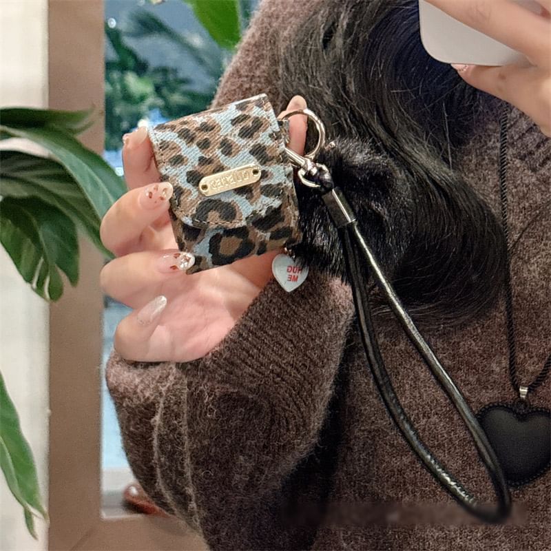 Strap / Earphone Pom Skin AirPods Print Case Pro Leopard