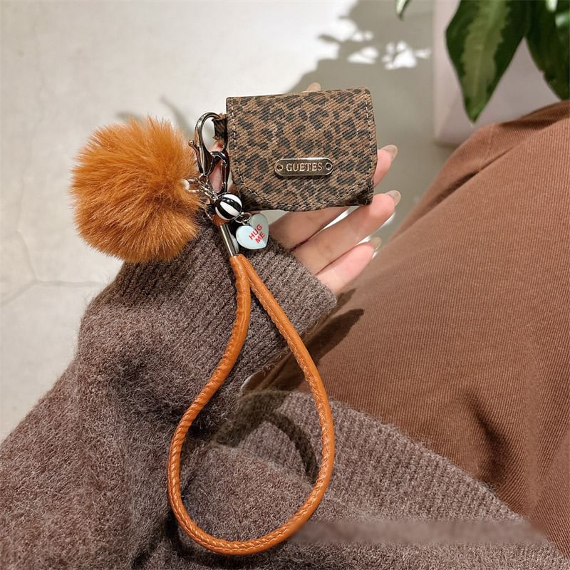 Strap / Earphone Pom Skin AirPods Print Case Pro Leopard