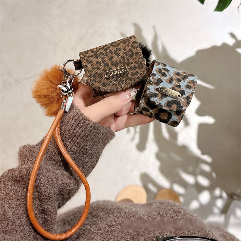 Strap / Earphone Pom Skin AirPods Print Case Pro Leopard