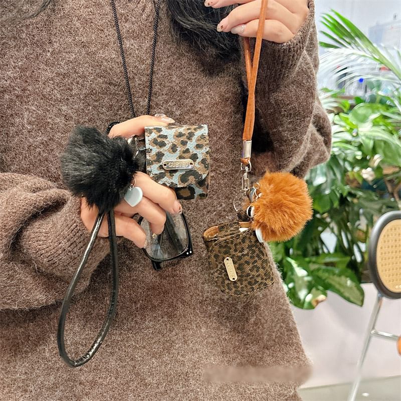 Strap / Earphone Pom Skin AirPods Print Case Pro Leopard