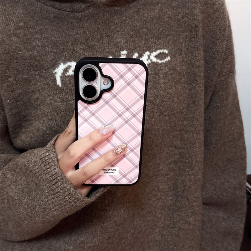 Adhesive Plaid Ribbon Set Decoration Phone Case /