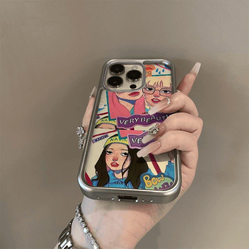 Phone Girl Print Case