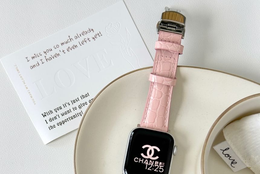 Band Watch Leather Genuine Apple