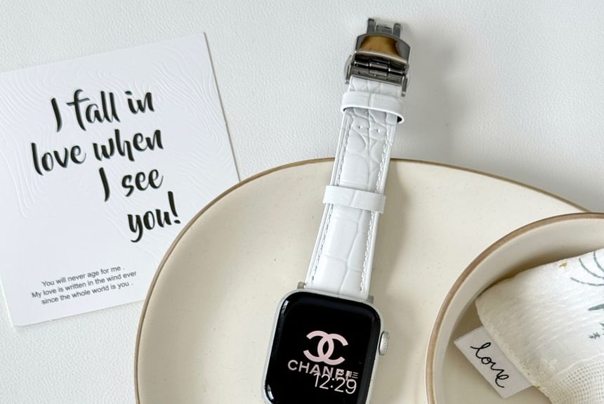 Band Watch Leather Genuine Apple