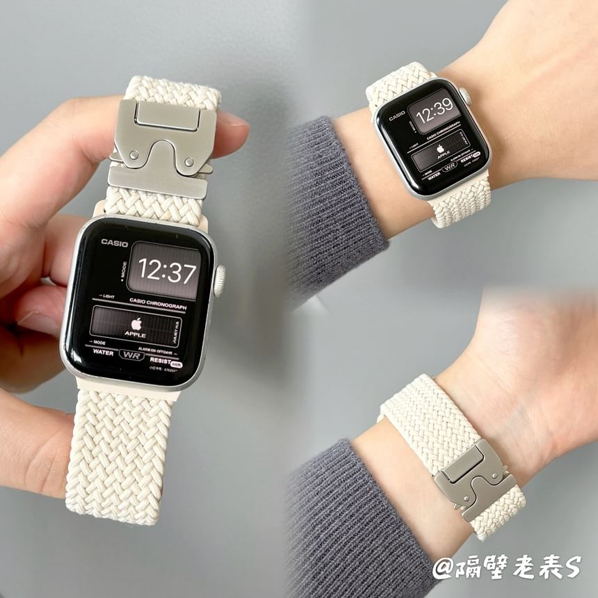 Buckled Apple Braided Watch Band
