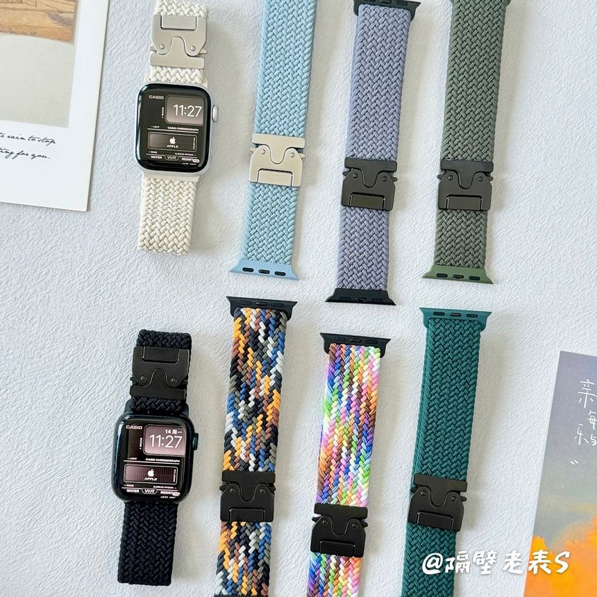 Buckled Apple Braided Watch Band