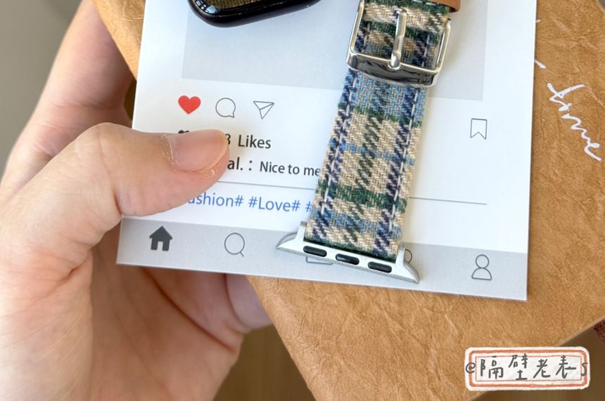 Watch Apple Band Fabric Plaid