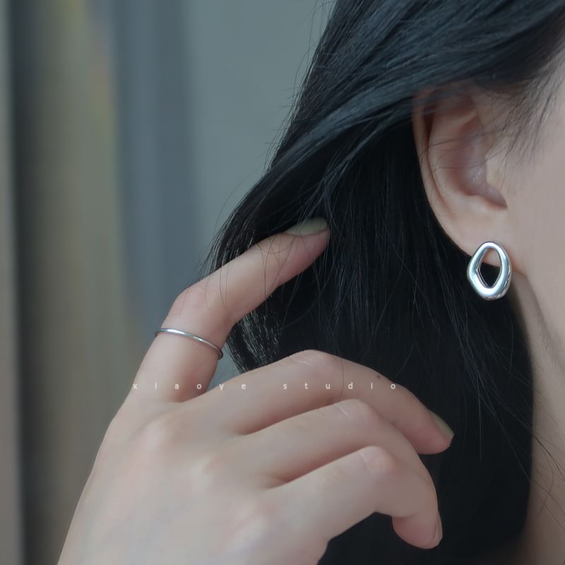 S925 Stud Sterling Irregular Earring Silver