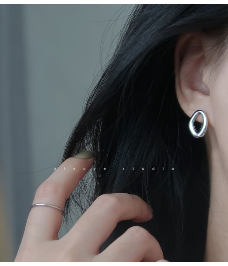 S925 Stud Sterling Irregular Earring Silver