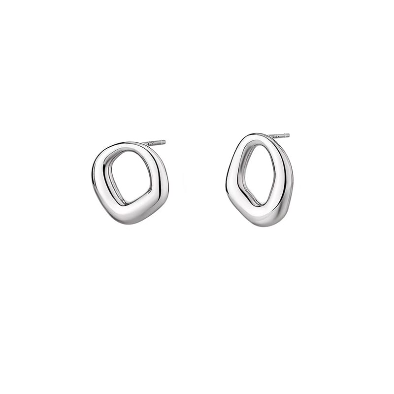 S925 Stud Sterling Irregular Earring Silver