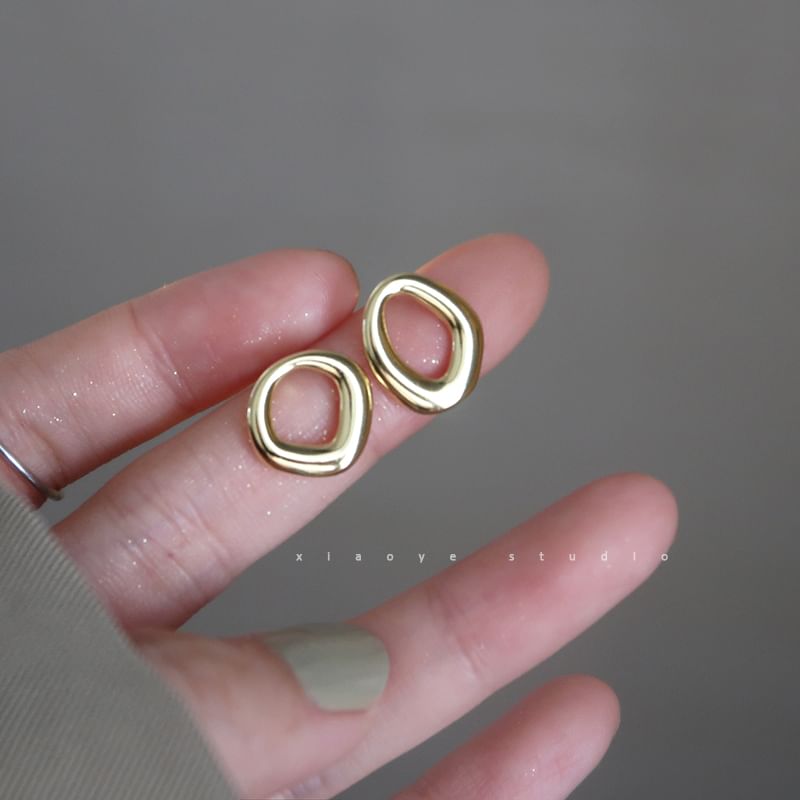 S925 Stud Sterling Irregular Earring Silver