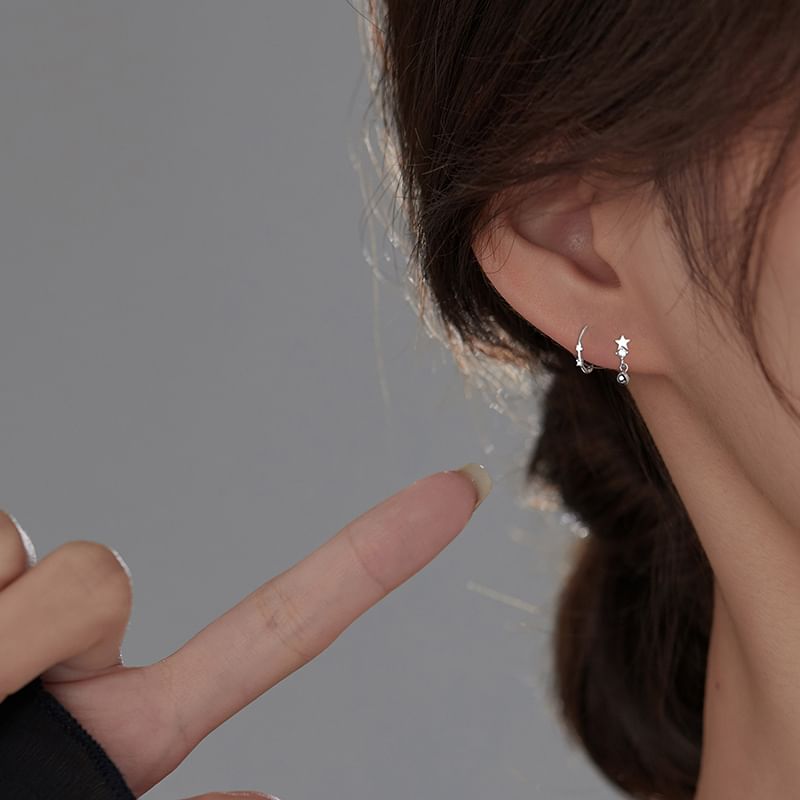 Earring Sterling Cuff S925 Star / Silver Ear Huggie